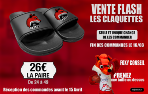 🔥 VENTE FLASH : LES CLAQUETTES ESJ BASKET SONT LÀ ! 🔥